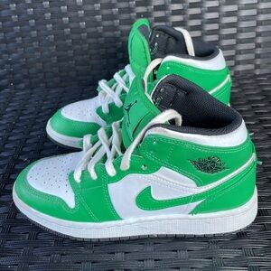 Kids Green and White Sneakers